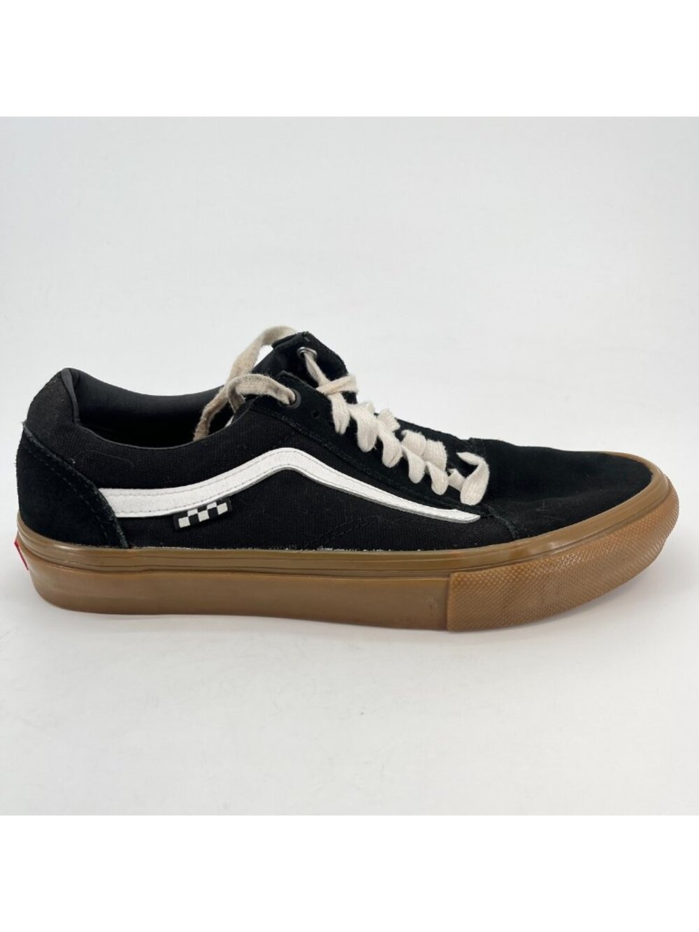 Vans Skate Old Skool Mens Size 7.5 Black White Gum Athletic Shoes Sneakers